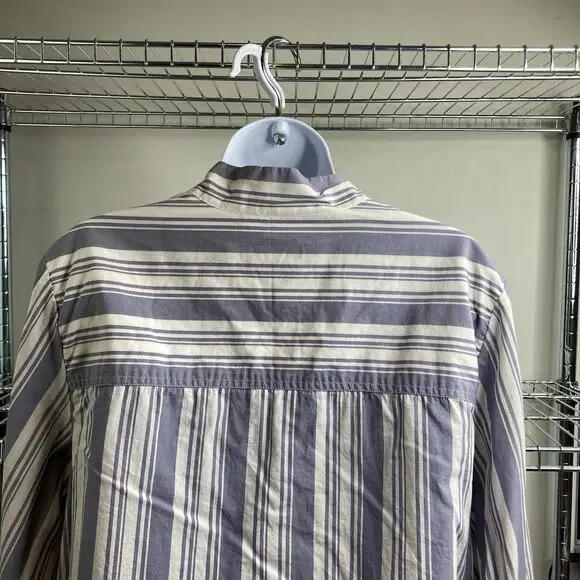 J. Crew Blue and White Striped Blouse - Picture 10 of 11